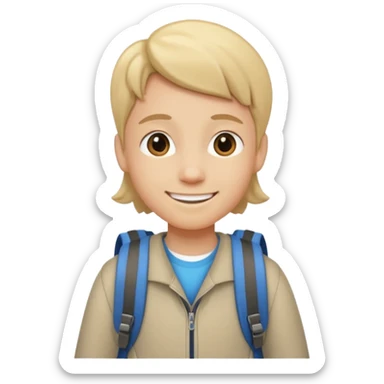 someone walking to school show school sticker