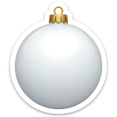 white christmas ornament  sticker