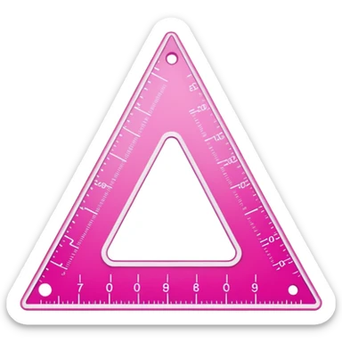 pink right triangle ruler sticker