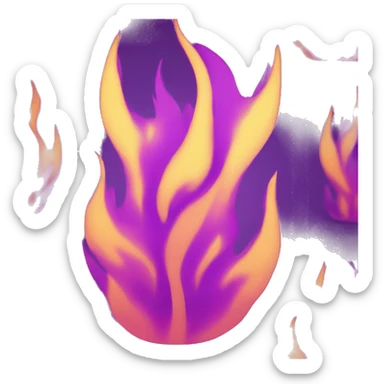 purple flame sticker