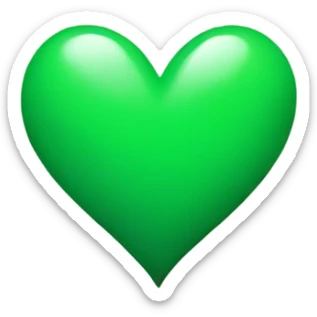Green heart sticker