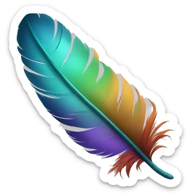 Feather sticker