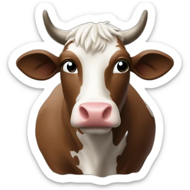 vache entourée d’un cœur sticker