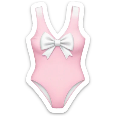 Pink bodysuit with white bow sticker