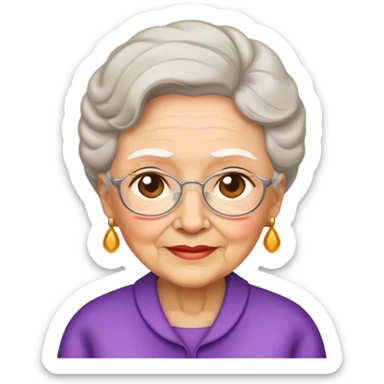 A full-length grandmother sticker