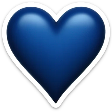 Dark blue heart sticker