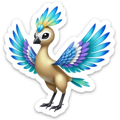 Meloetta-Swablu-Trico-Pokémon-Fakémon-fusion-hybrid-creature sticker