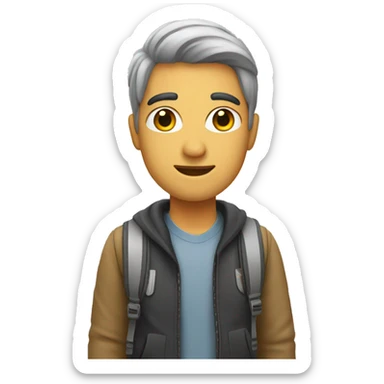 university student who like travel sticker