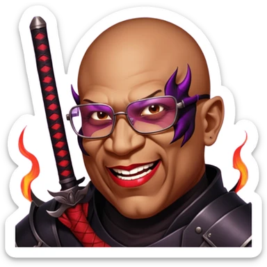 Demon-Horned Warrior sticker