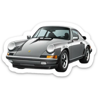 Gray Porsche 911 sticker