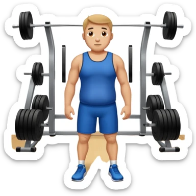 training gym skinny fat man sticker