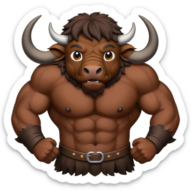 A cape buffalo sticker