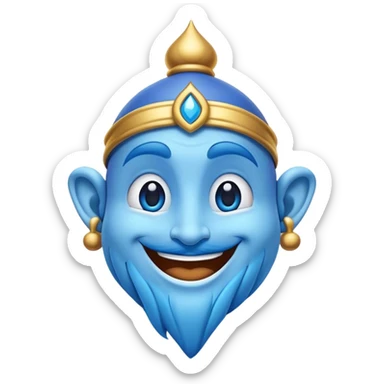 blue genie happy sticker