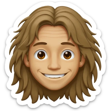 Crazy long hair stoner emoji  sticker