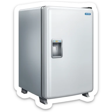 A fridge with arms and legs sticker