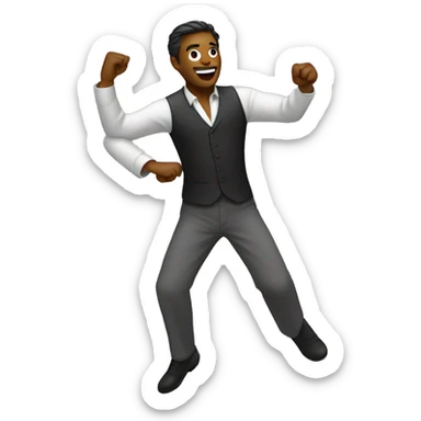 man doing zesty dance sticker