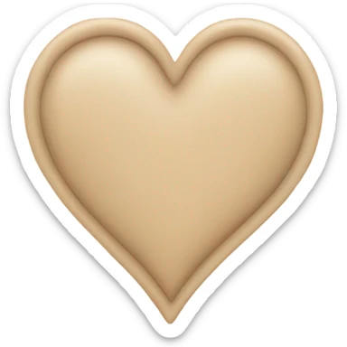 Beige heart  sticker