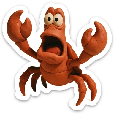 Sebastian the crab from The Little Mermaid sticker