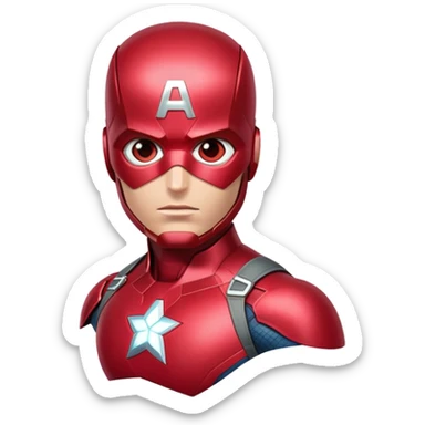 vision marvel body with red face from captain america: civil war sticker