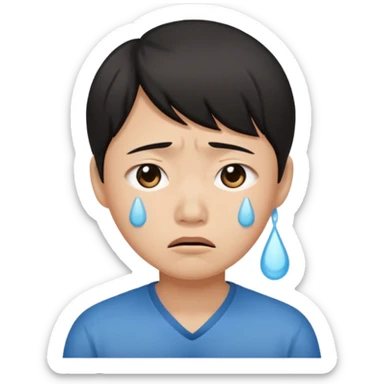 tears through cringe  asian sticker