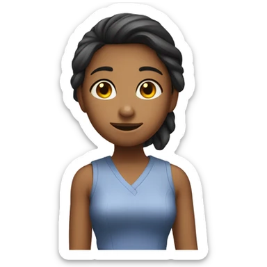 Girl in pls in the corner sticker