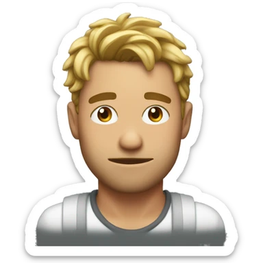 A picture of Nate sweating sticker