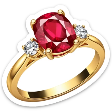 glitter rubi diamond married ring sticker