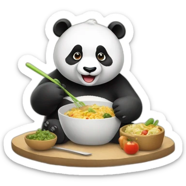Panda en train de manger une personne sticker