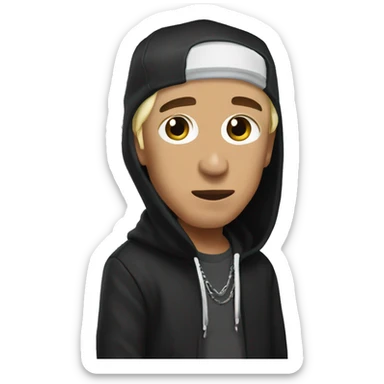 Black Eminem slim shady  sticker