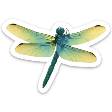 Dragonfly over the sun  sticker