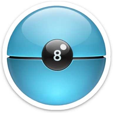Light blue magic eight ball emoji sticker