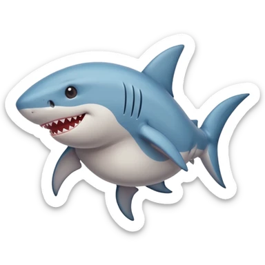 pregnant girly shark holding it’s pregnant belly sticker