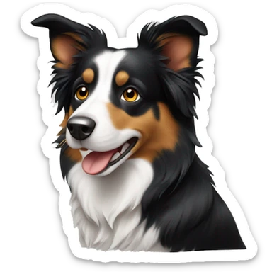 Border collie tricolor sticker