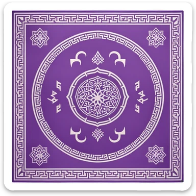 islamic Muslim prayer mat purple sticker