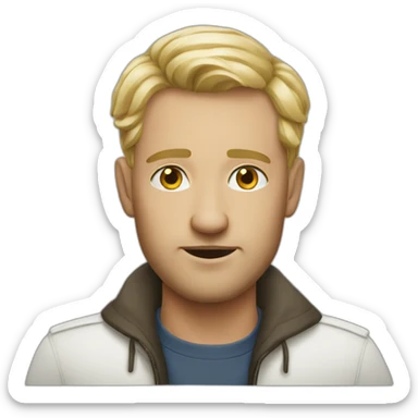 bold man from Denmark sticker