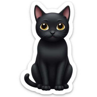 Black cat with one eye sticker