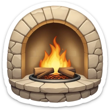Beige hearth sticker
