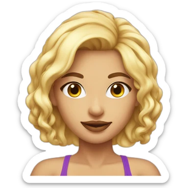 sexy blonde in swimsuit sticker