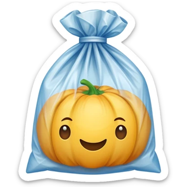 polythene grocery bag sticker