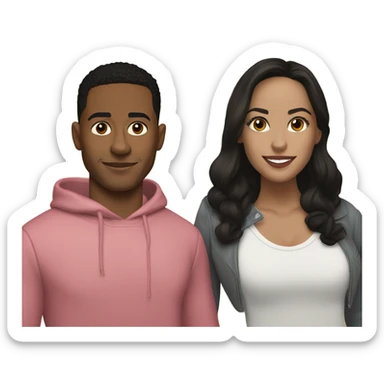 tefi valenzuela and josh king madrid sticker