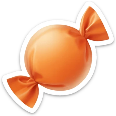 hard candy round wrapped in paper sticker