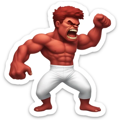 Red hulk twerking sticker
