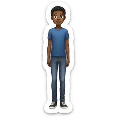 full body boy sticker