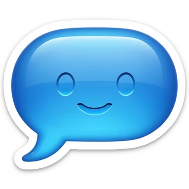 chat bubble with AI letters sticker