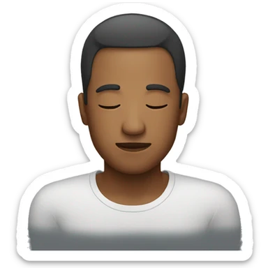 Emoji with both eyes closed sticker