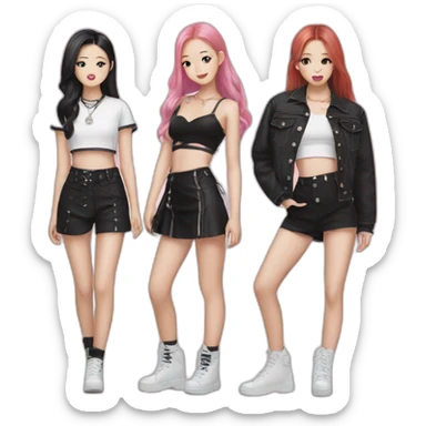 Blackpink groupe K-pop sticker