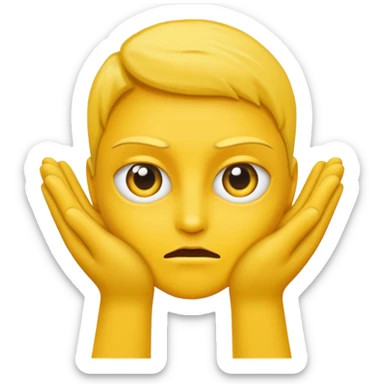 Visage jaune qui se frotte les mains avec un regard vicieux sticker