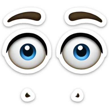 judgmental facial expression on a basic emoji sticker