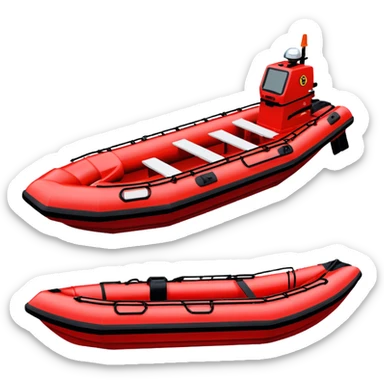 Rescue Boat - Zodiac Pro 850 (Model Year: 2022) (Iconic colour: Red and black) sticker