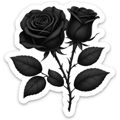 Black roses sticker